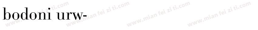 bodoni urw字体转换